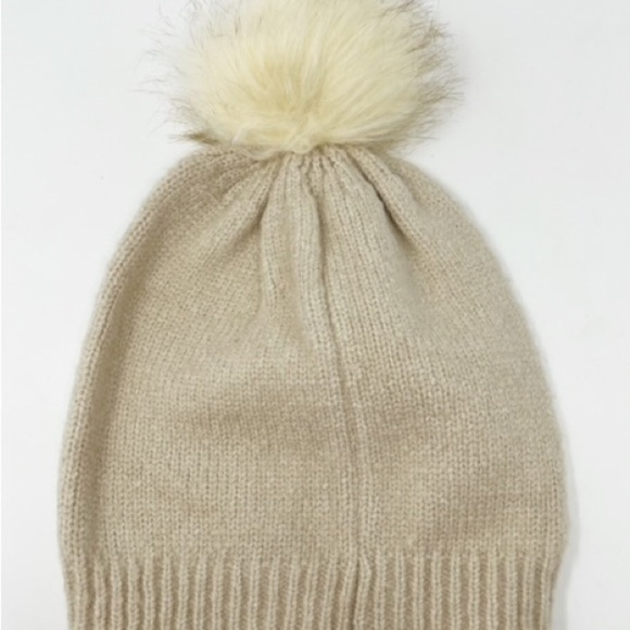 Jack & Missy Women's Beige Knit Pom Hat - Picture 2 of 6